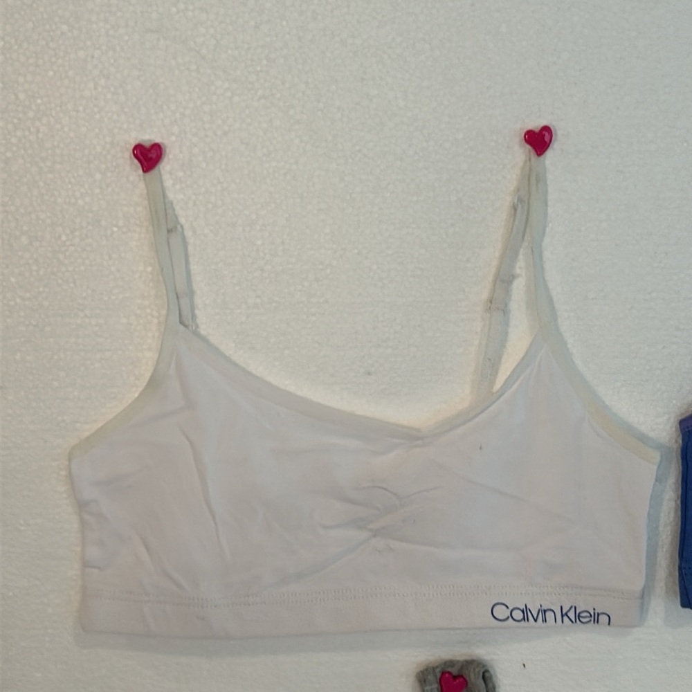 3 NEW Calvin Klein Bralettes, sz S (6-6X) - Picture 2 of 6